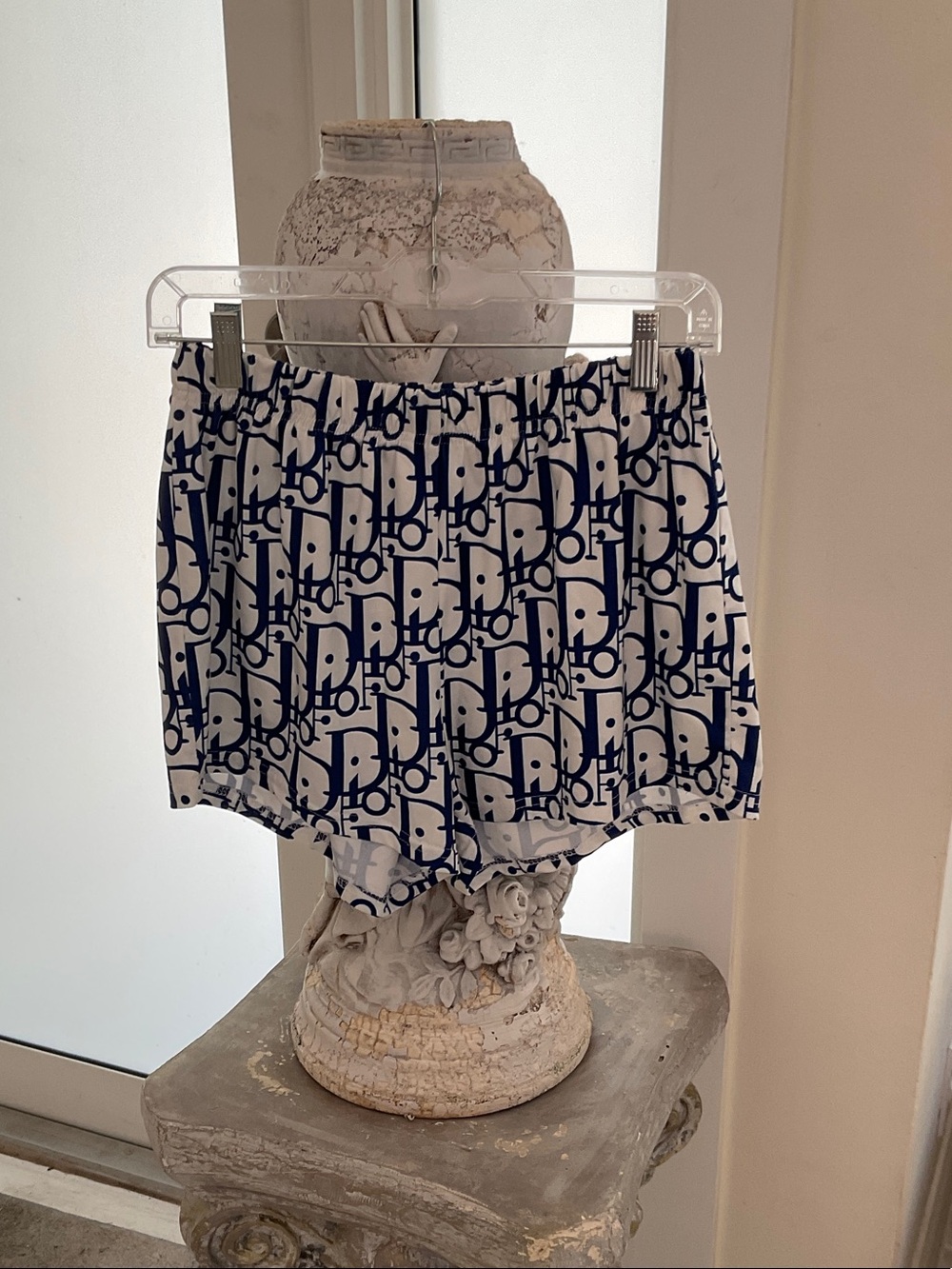 Women’s Navy and White Printed  Shorts